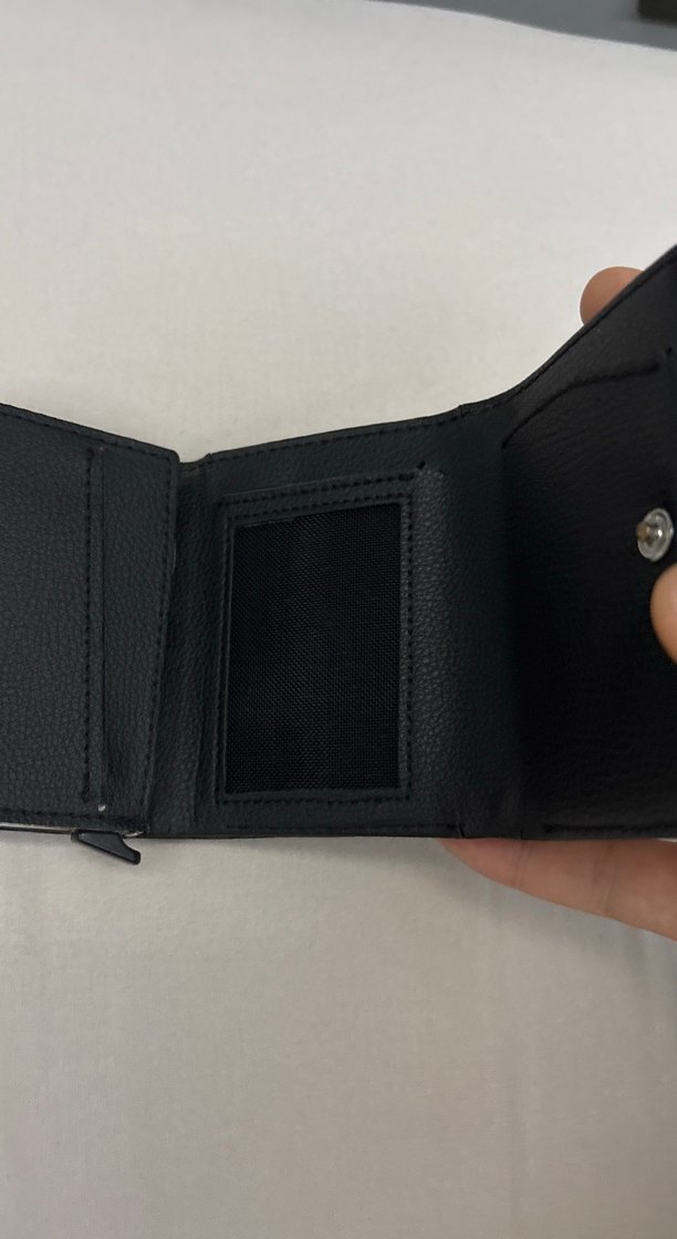 Siyah otomatik kart açmalı Erkek Cüzdanı - Görsel 2