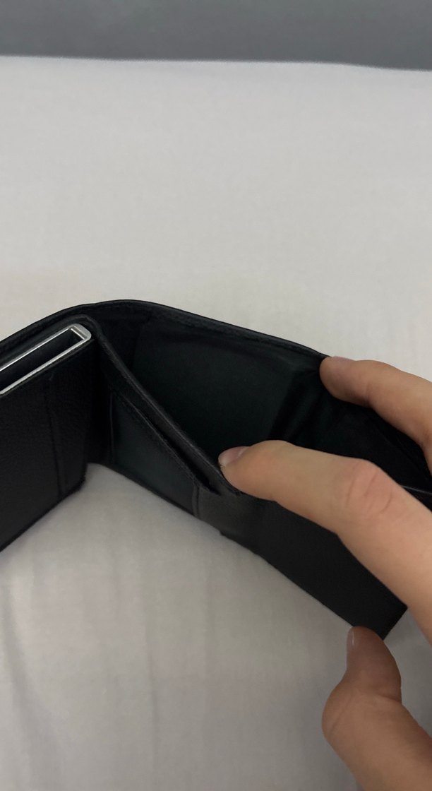 Siyah otomatik kart açmalı Erkek Cüzdanı - Görsel 3