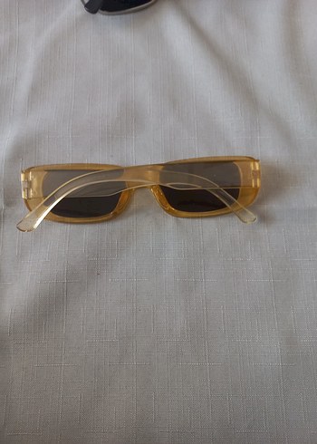 Şeffaf Bej Vintage Kadın Güneş Gözlüğü - Görsel 2