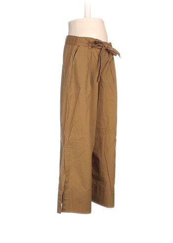 xs Beden kahverengi Renk Bershka Bohem Tarzı Kadın Keten Pantolon