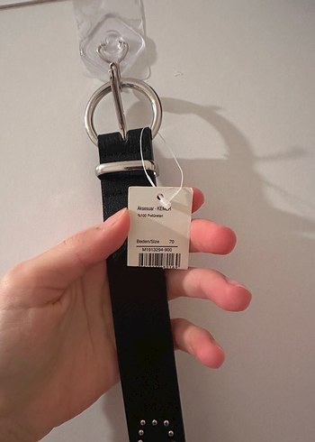 Siyah Deri Tokalı Kadın Kemer