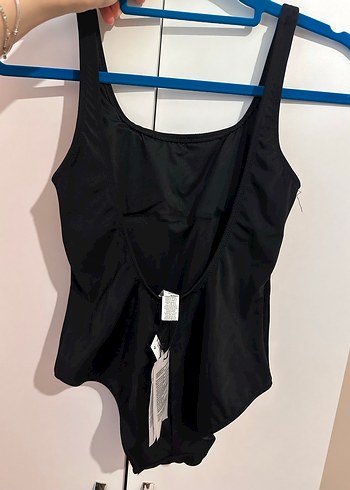 Siyah Strappy Fitilli Kadın Mayo - Görsel 3