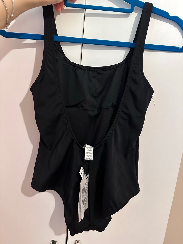 Siyah Strappy Fitilli Kadın Mayo - Görsel 3