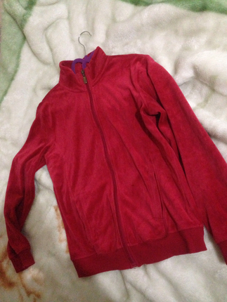 NY Apparel markalı Kırmızı kadife ceket