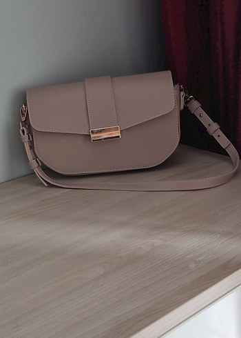 Bej Minimalist Deri Kadın Çanta - Görsel 3