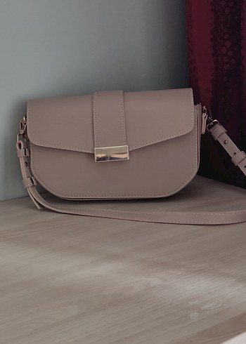 Bej Minimalist Deri Kadın Çanta - Görsel 2