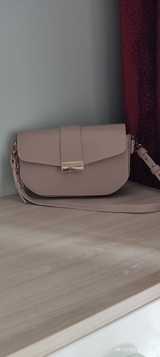 Bej Minimalist Deri Kadın Çanta - Görsel 2