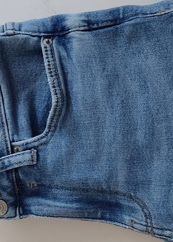 Nakışlı Mavi Denim Kadın Jean - Görsel 5