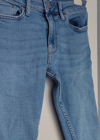 Nakışlı Mavi Denim Kadın Jean - Görsel 2