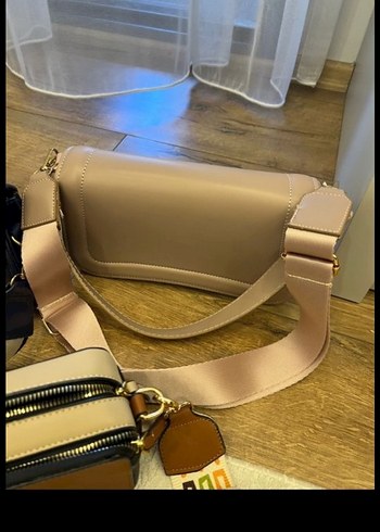 Desenli Çok Renkli Deri Kadın Çanta - Görsel 3