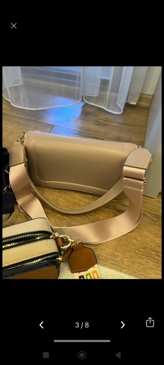 Desenli Çok Renkli Deri Kadın Çanta - Görsel 3