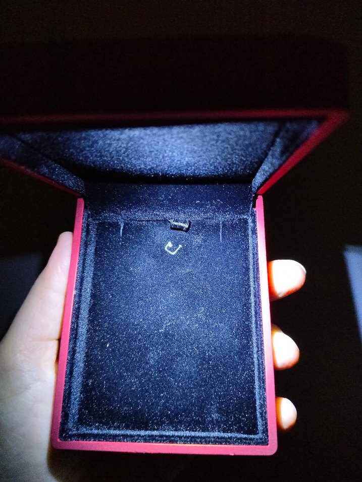 Klasik Elegan  Işıkli Kırmızı Parlak Kadın Bileklik Kutusu - Görsel 2