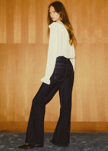 H&M Kadın Bol Kesim Denim Pantolon - Görsel 4