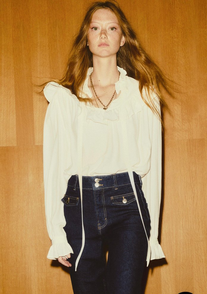 H&M Kadın Bol Kesim Denim Pantolon - Görsel 2