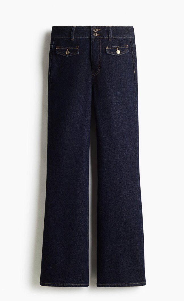 H&M Kadın Bol Kesim Denim Pantolon - Görsel 5