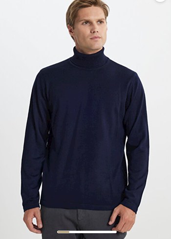 Altınyıldız Lacivert Balıkçı Yaka Erkek Kazak - Görsel 3