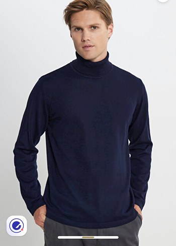 Altınyıldız Lacivert Balıkçı Yaka Erkek Kazak - Görsel 2