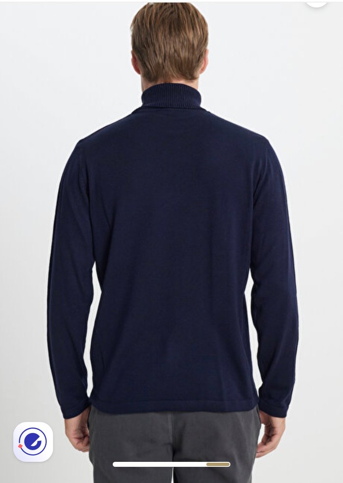 Altınyıldız Lacivert Balıkçı Yaka Erkek Kazak - Görsel 4