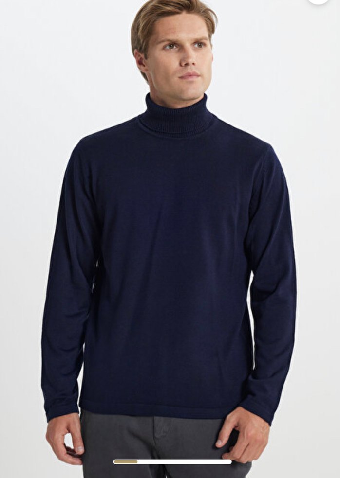 Altınyıldız Lacivert Balıkçı Yaka Erkek Kazak - Görsel 3