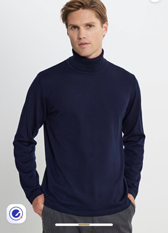 Altınyıldız Lacivert Balıkçı Yaka Erkek Kazak - Görsel 2