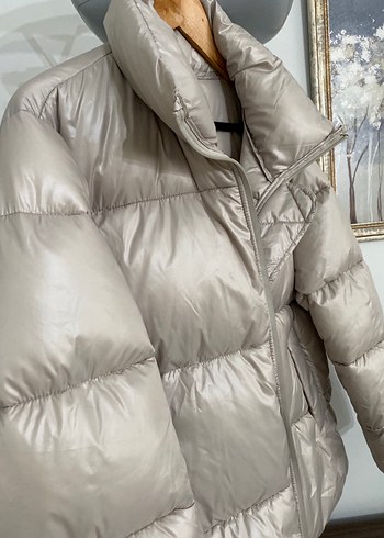 Mango Bej Kadın Şişme Mont - Görsel 4