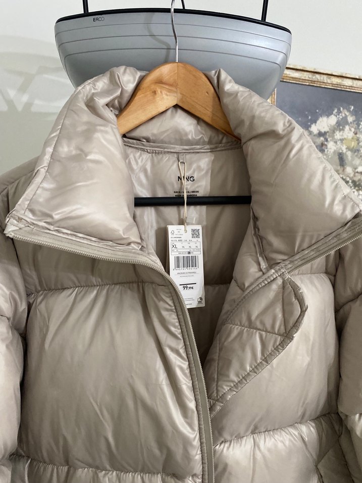 Mango Bej Kadın Şişme Mont - Görsel 3