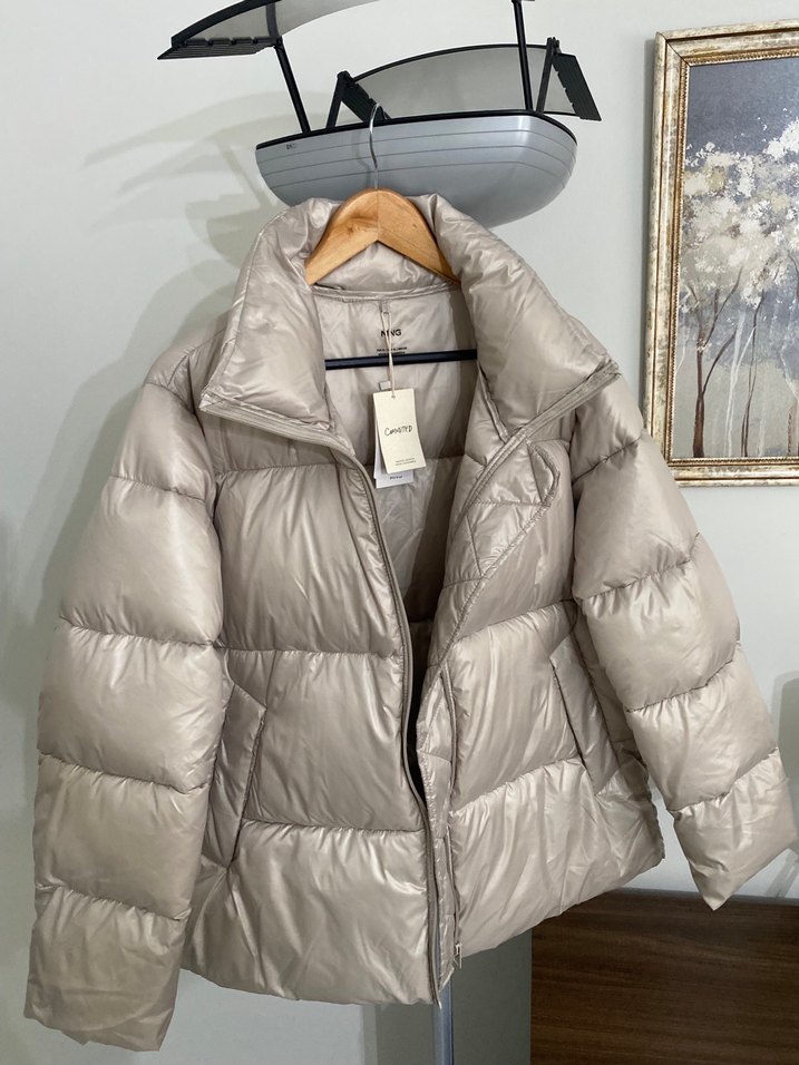 Mango Bej Kadın Şişme Mont - Görsel 2