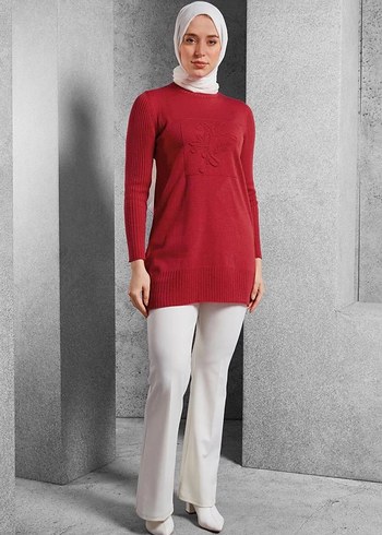 Alvina Triko Tunik Kazak - Görsel 2