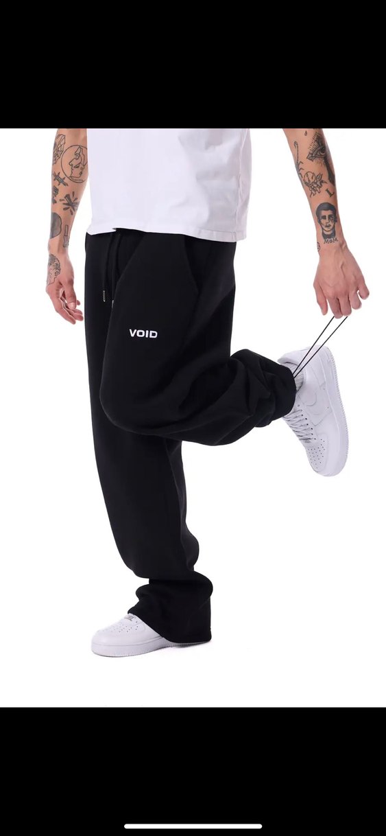 Void Siyah Kadın Rahat Kesim Eşofman Altı - Görsel 2