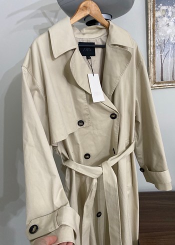 Zara Uzun Kadın Trençkot - Görsel 7