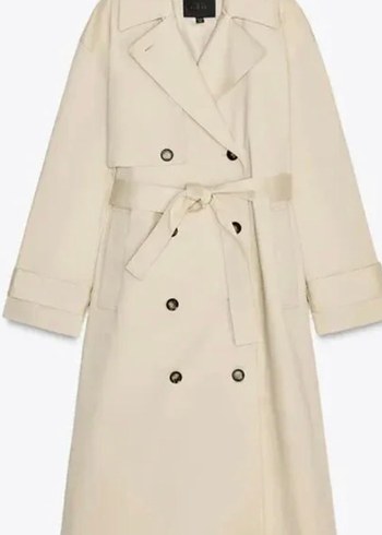 Zara Uzun Kadın Trençkot - Görsel 4