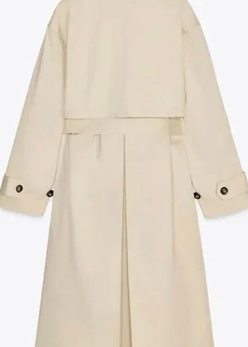 Zara Uzun Kadın Trençkot - Görsel 6