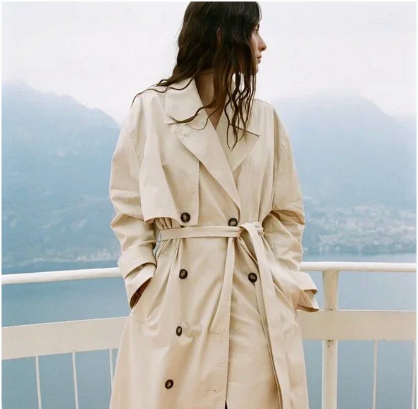 Zara Uzun Kadın Trençkot - Görsel 2