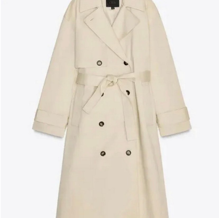 Zara Uzun Kadın Trençkot - Görsel 4