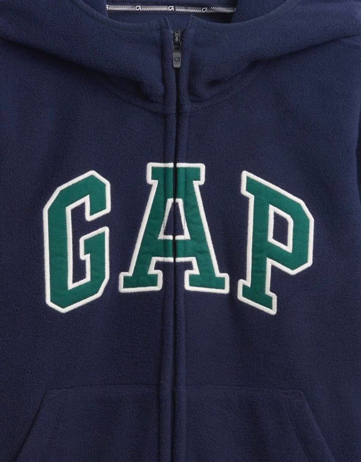 GAP Erkek Çocuk Lacivert Fermuarlı Sweatshirt Polar - Görsel 2