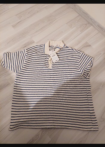 Çizgili Jakarlı Polo Tişört zara - Görsel 2