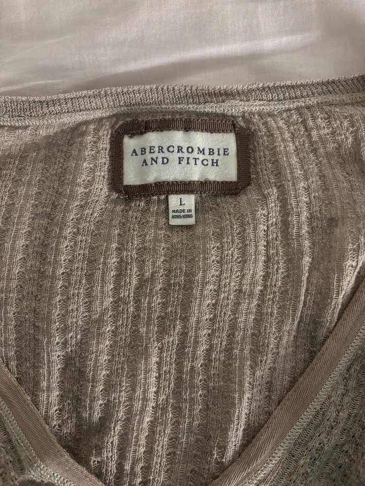Vintage Abercrombie Henley Bluz - Görsel 2