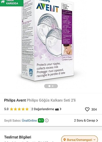 Philips avent göğüs kalkanı seti