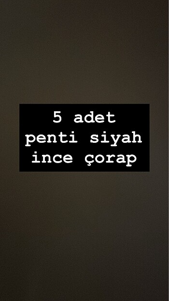 5 adet siyah penti çorap