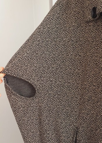 Düğmeli Uzun Kahverengi Kadın Kaban - Görsel 4