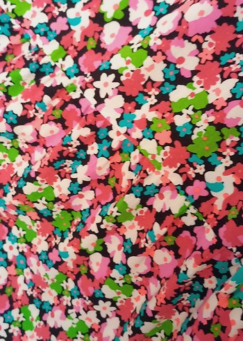 Renkli Piliseli Uzun Bohem Elbise - Görsel 3