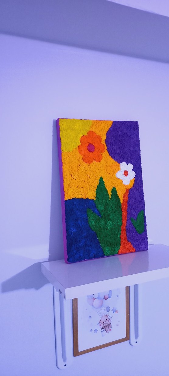 Renkli Çiçek Desenli Dekoratif Tablo - Görsel 2