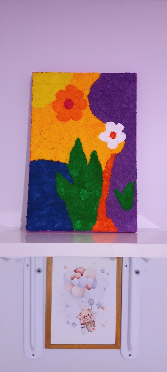 Renkli Çiçek Desenli Dekoratif Tablo - Görsel 3