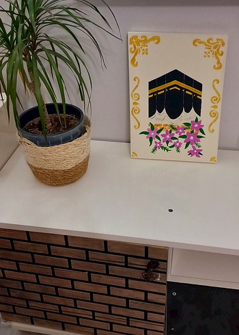 Beyaz Pastel Hac Temalı Tablo - Görsel 3