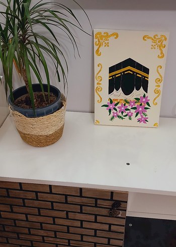 Beyaz Pastel Hac Temalı Tablo - Görsel 2