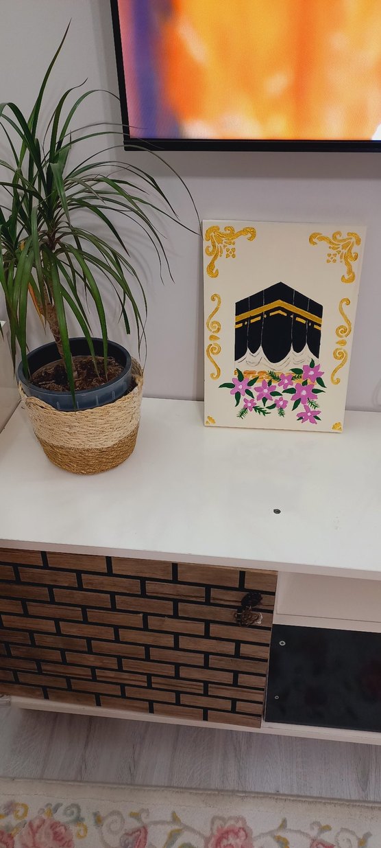 Beyaz Pastel Hac Temalı Tablo - Görsel 2