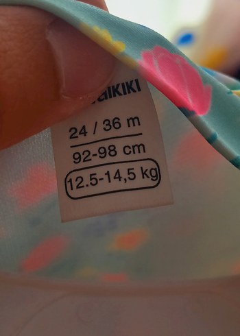 24-36 Ay Beden çeşitli Renk Çiçek Desenli Kısa Kollu Kız Mayo