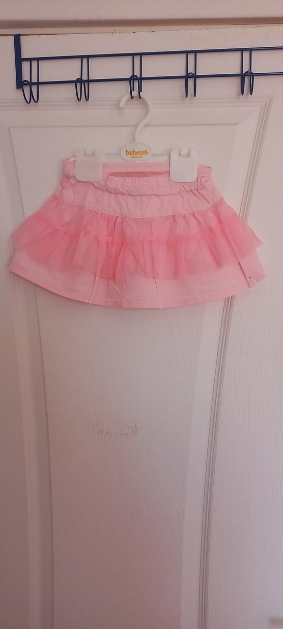 Pembe Fırfırlı Kız Çocuk Etek - Görsel 2