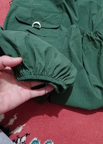 l Beden yeşil Renk Paraşüt pantolon