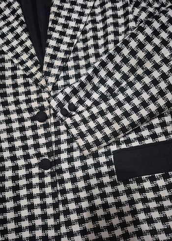 kazayağa Ceket Siyah Beyaz - Görsel 7